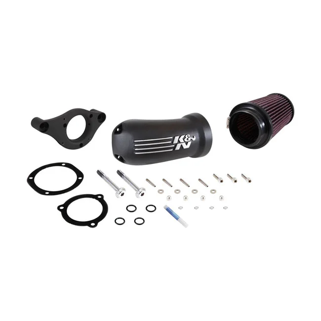 K&N AirCharger performance air cleaner kit. Black CC logo
