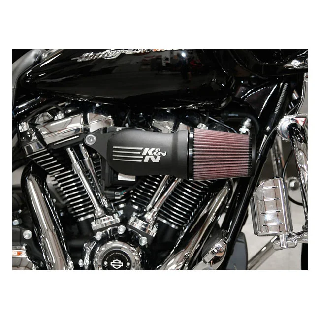 K&N AirCharger performance air cleaner kit. Black CC logo