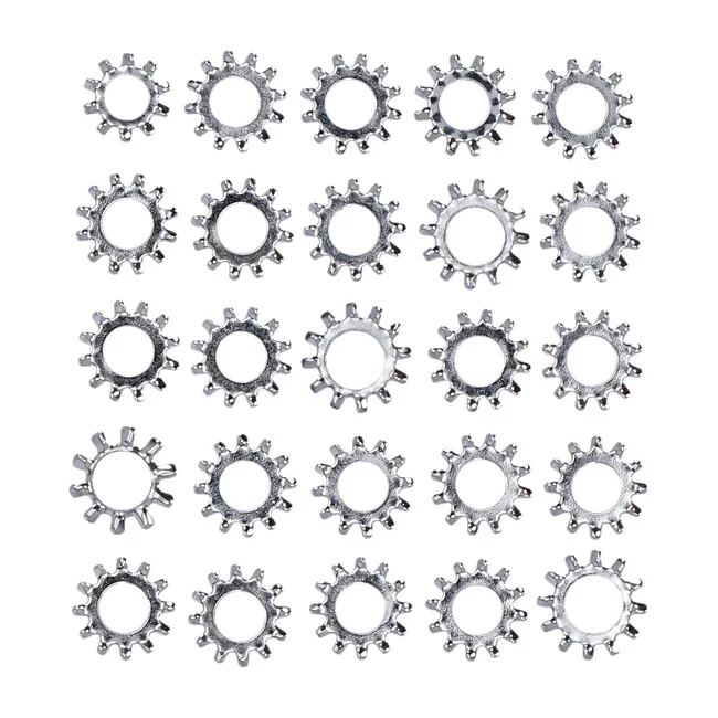 Gardner-Westcott Chrome external lockwasher, #8 - 25 pack