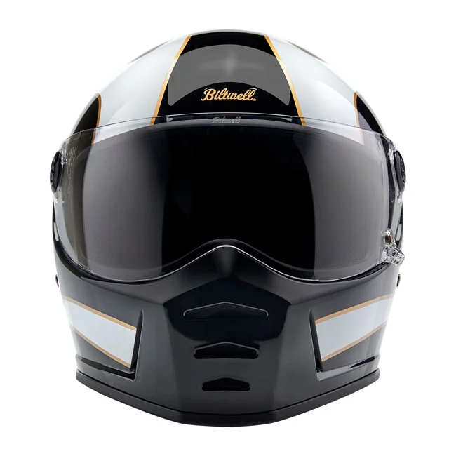 Biltwell Lane Splitter helmet white flames
