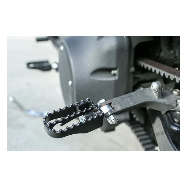 Burly Mini MX style foot pegs. Black