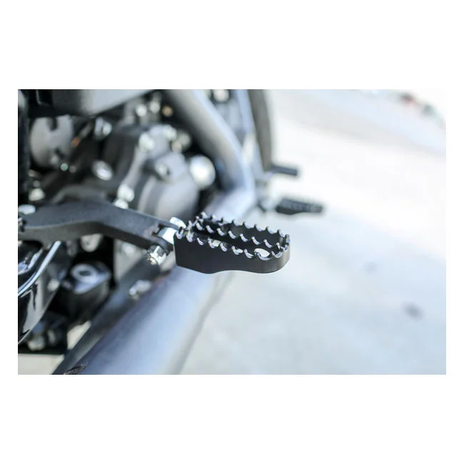Burly Mini MX style foot pegs. Black