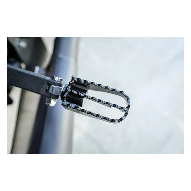 Burly Mini MX style foot pegs. Black