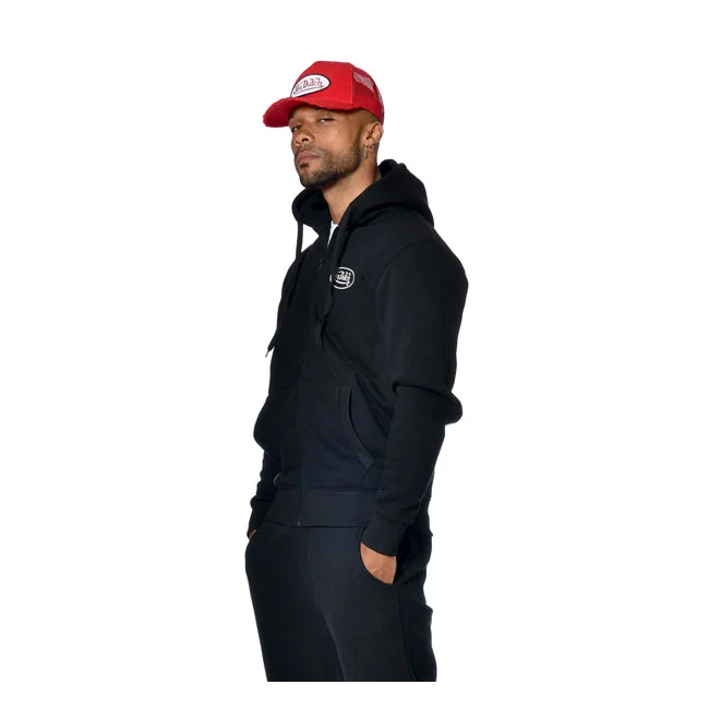 Von Dutch Logo zip hoodie black