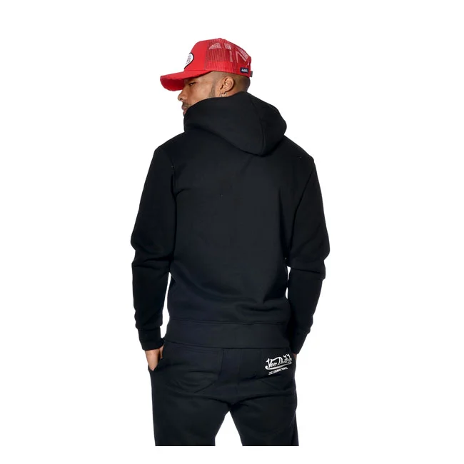 Von Dutch Logo zip hoodie black