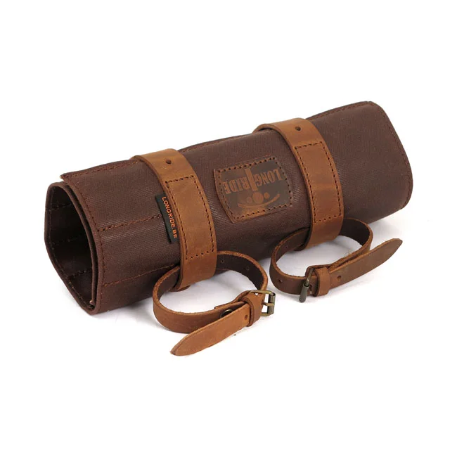 Longride Toolroll waxed cotton. Brown