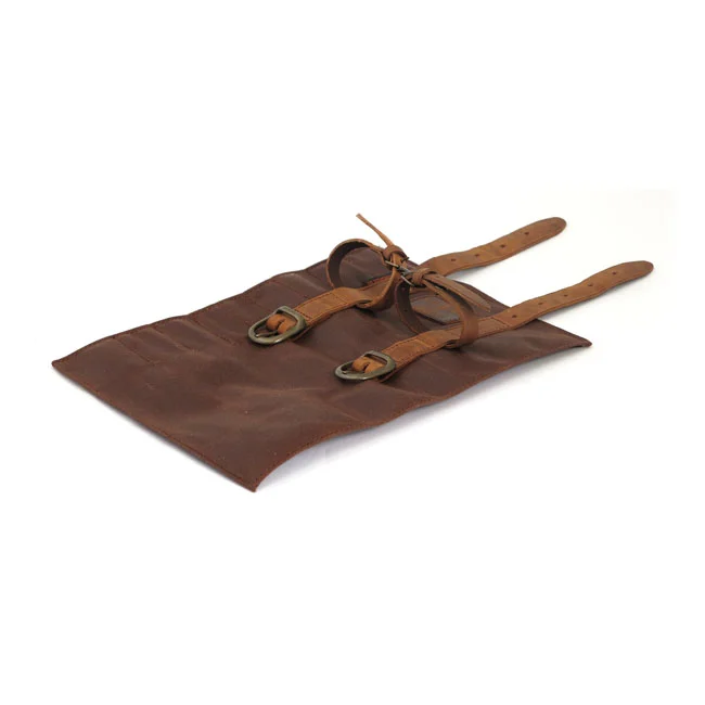 Longride Toolroll waxed cotton. Brown