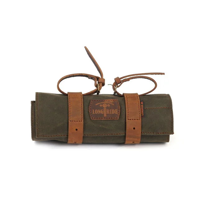 Longride Toolroll waxed cotton. Khaki
