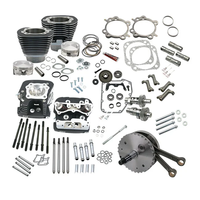124" Twin Cam Touring Hot Set-Up Kit with heads — black