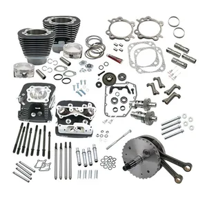 S&S S&S, 124" Twin Cam Touring hot set-up kit with heads. Black