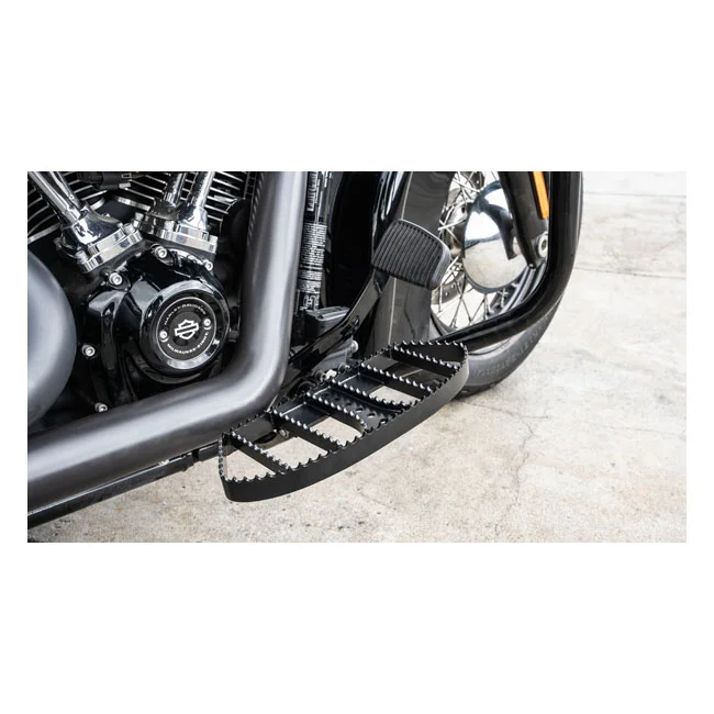 Burly MX rider floorboards. Black