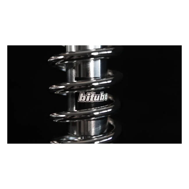 Bitubo WME dual shock absorber set. Chrome. 356mm