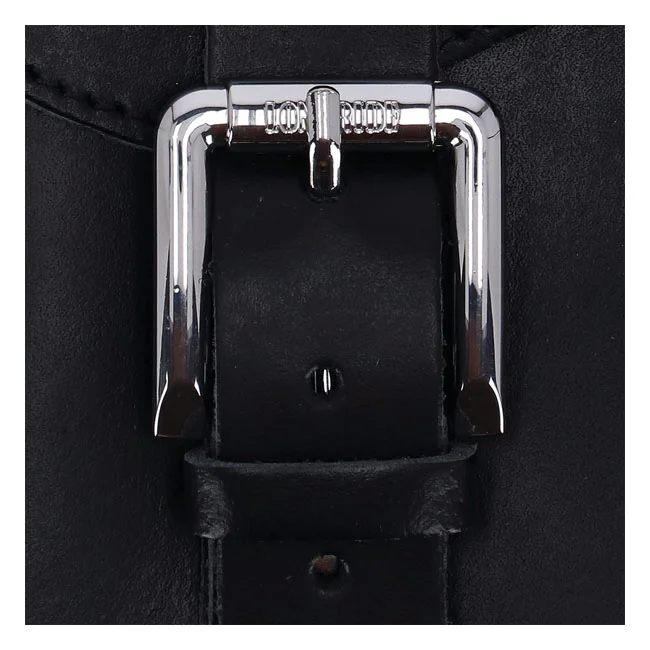 Longride Swingarm bag. Smooth, black leather