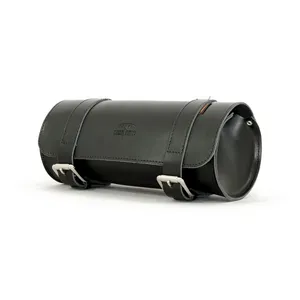 Longride Longride, genuine leather tool roll 6.5L. Smooth black
