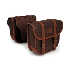 Longride Longride, Throw over saddlebags waxed cotton. Brown