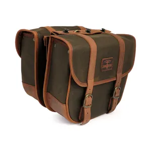 Longride Longride, Throw over saddlebags waxed cotton. Khaki
