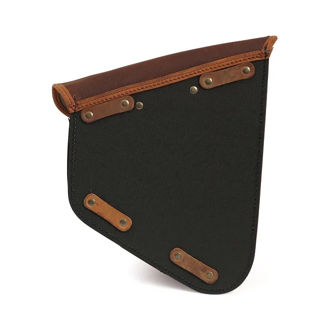 Longride Swingarm bag. Brown, waxed cotton