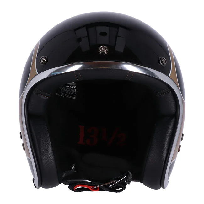 13 and a half company 1/2 Skull bucket helmet flames gold