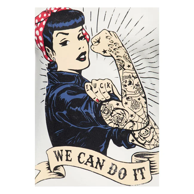 King Kerosin Queen Kerosin We Can Do It t-shirt off white