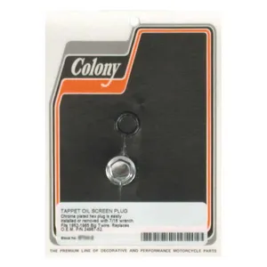 Colony Colony, hex plug oil screen crankcase. Chrome