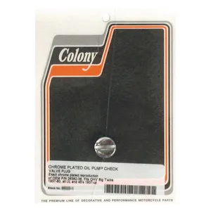Colony Colony plug, oil pump check valve