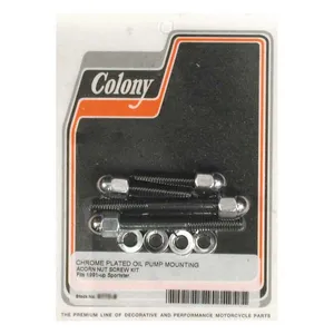 Colony Colony, oil pump mount kit. Chrome acorn
