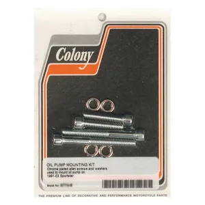 Colony Colony, oil pump mount kit. Chrome allen