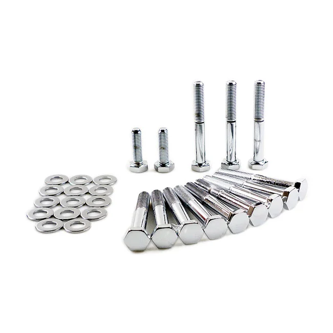 Colony Sportster rocker box bolt kit. Hex, chrome