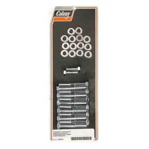 Colony Colony, Sportster rocker box bolt kit. Hex, chrome
