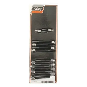 Colony Colony, Sportster rocker box bolt kit. Cap style, chrome