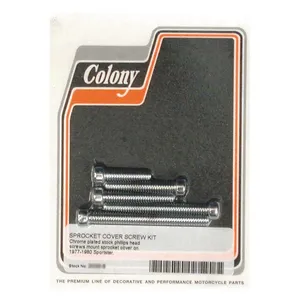 Colony Colony, sprocket cover mount kit. Chrome