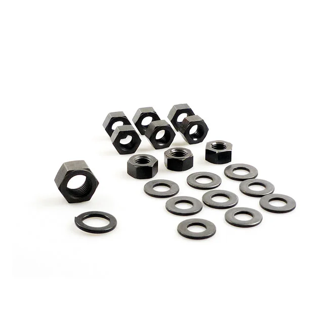 Colony Transmission side cover nut kit. Parkerized Hex
