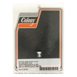 Colony Colony, crankcase drain plug / oil pump plug. Chrome
