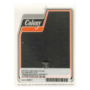 Colony Colony, crankcase drain plug / oil pump plug. Black