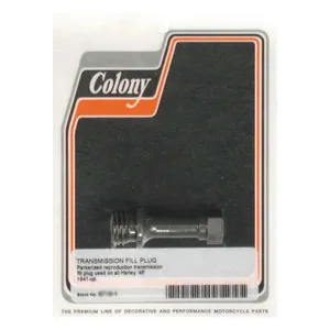 Colony Colony, transmission oil fill plug. Black parkerized