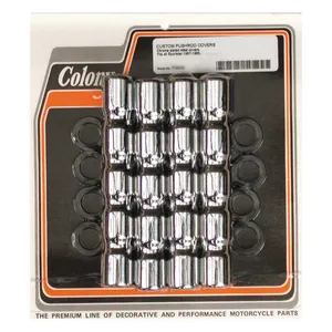 Colony Colony, XL ribbed lower pushrod cover set. Chrome