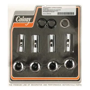 Colony Colony, 99-up upper pushrod cover kit. Chrome