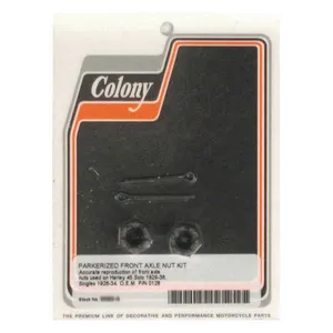 Colony Colony axle nut kit. Front