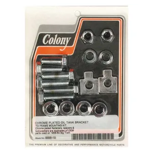 Colony Colony, oil tank mount kit. Chrome
