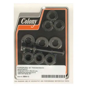Colony Colony, transmission mount kit. Black parkerized