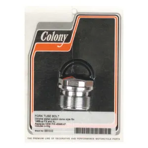 Colony Colony, 39mm fork tube plug. Custom Domed. Chrome