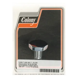 Colony Colony, 41mm fork tube cap bolt. Chrome