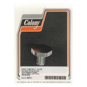 Colony Colony, 41mm fork tube cap bolt. Zinc