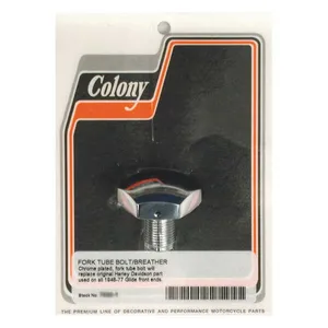 Colony Colony, 41mm fork tube cap bolt. Domed. Chrome