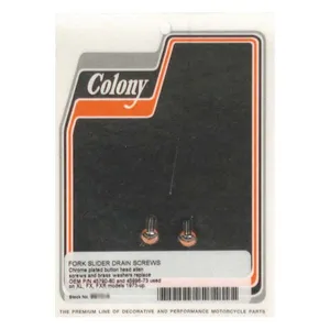 Colony Colony, fork slider drain screws. Chrome Button Head