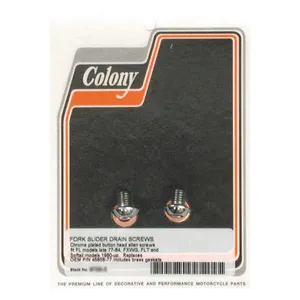 Colony Colony, fork slider drain screws. Chrome Button head