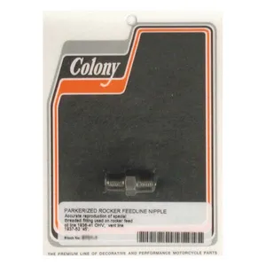 Colony Colony, rocker box oil feed fitting. Black