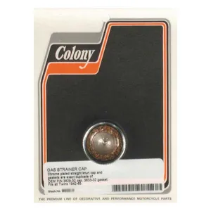 Colony Colony, gas strainer cap. 42-65 style. Chrome