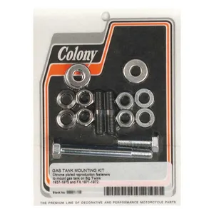 Colony Colony. 37-75 gas tank mount kit. Chrome