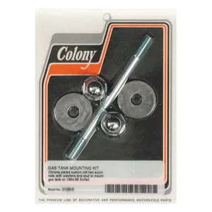Colony Colony, gas tank mount kit. Chrome Acorn